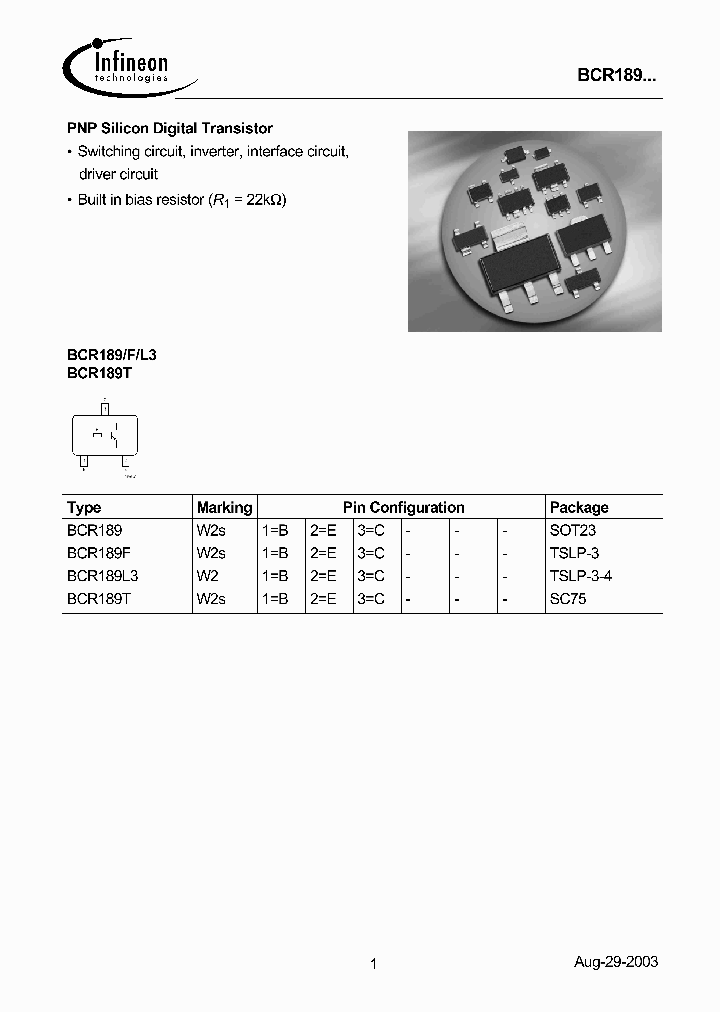 BCR189T_1218348.PDF Datasheet