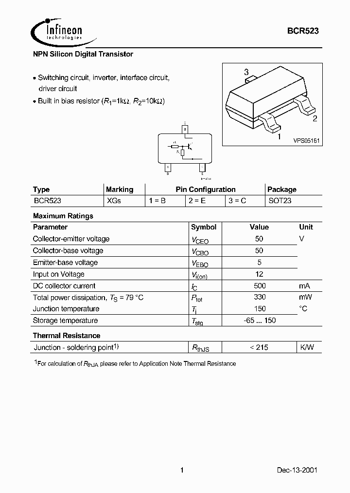 BCR523_1218387.PDF Datasheet