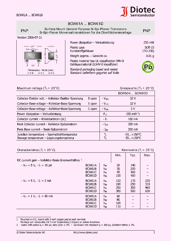 BCW61A_1162054.PDF Datasheet
