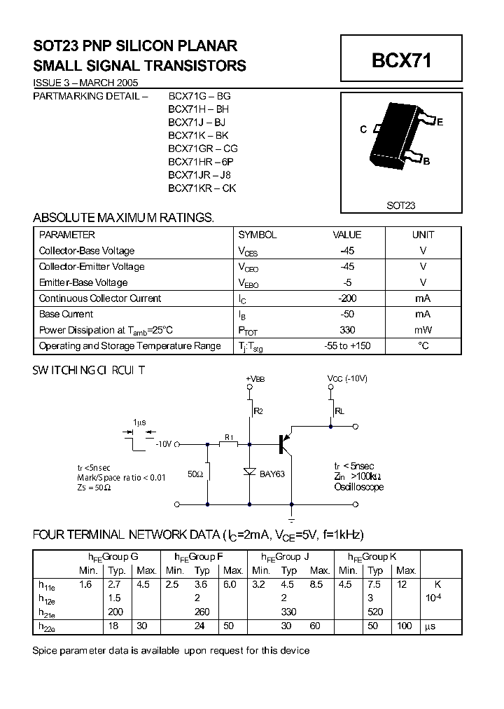 BCX71_1081548.PDF Datasheet