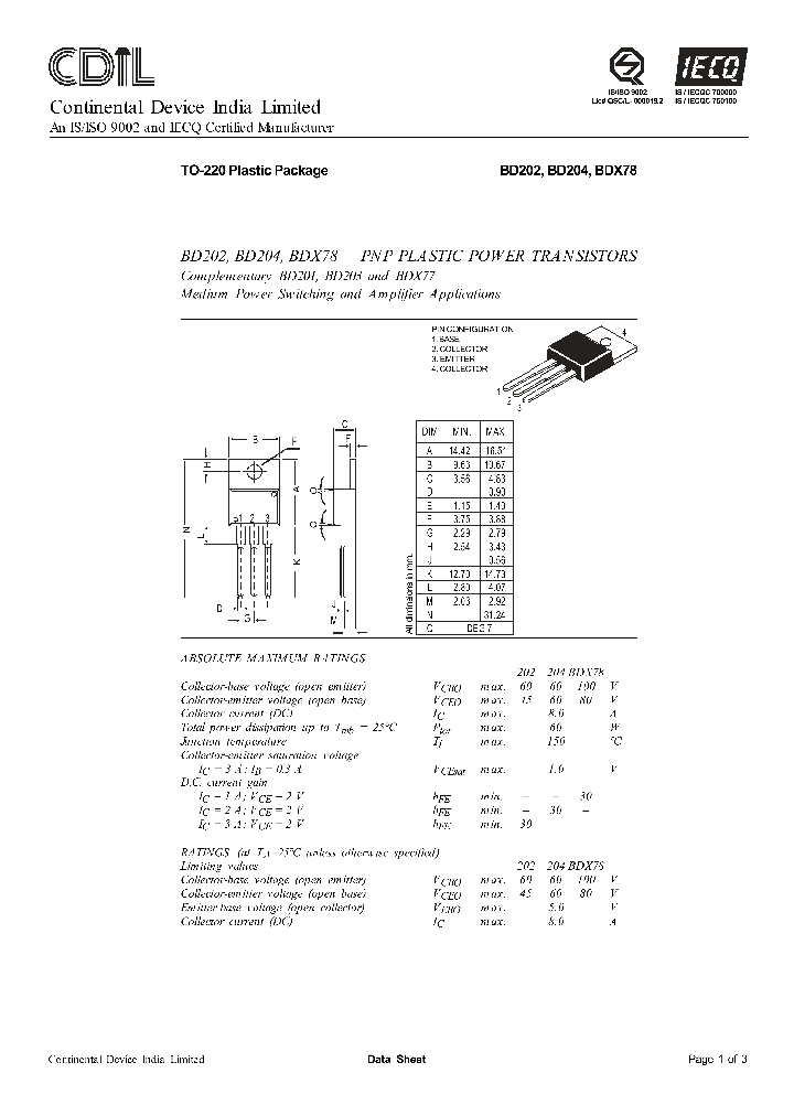 BDX78_1146780.PDF Datasheet