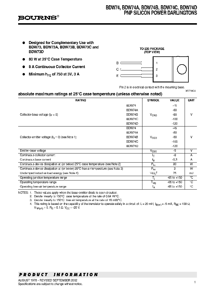 BDW74_1103282.PDF Datasheet