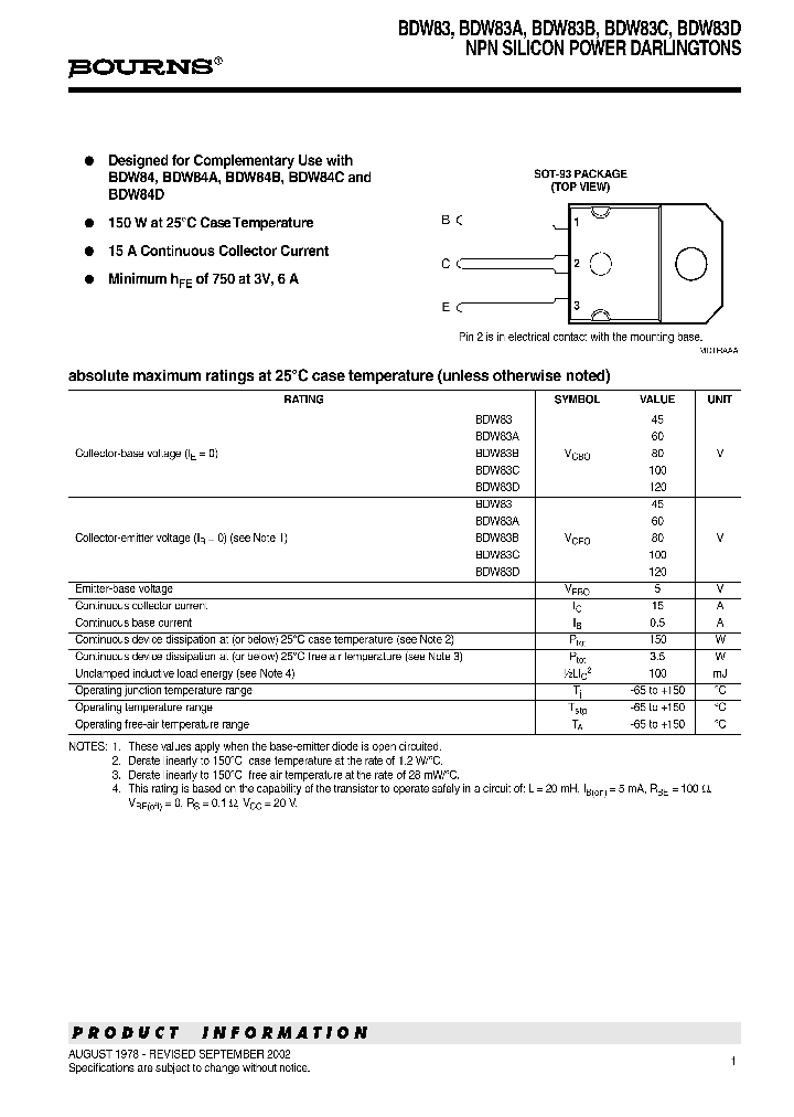BDW83B_1218952.PDF Datasheet