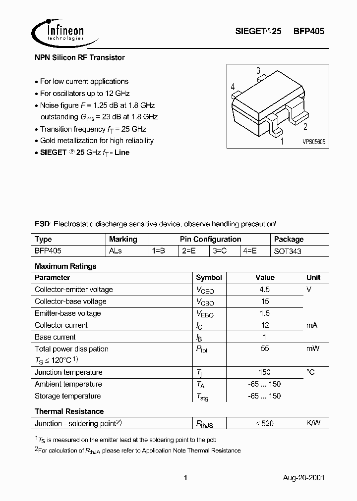 BFP405_1152193.PDF Datasheet