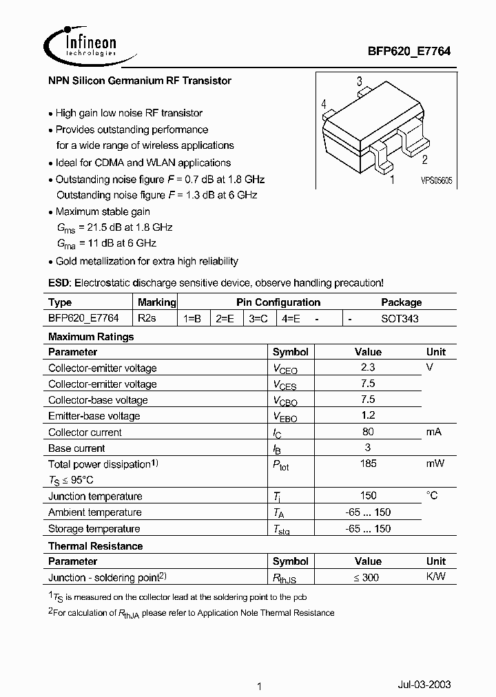 BFP620E7764_1111930.PDF Datasheet