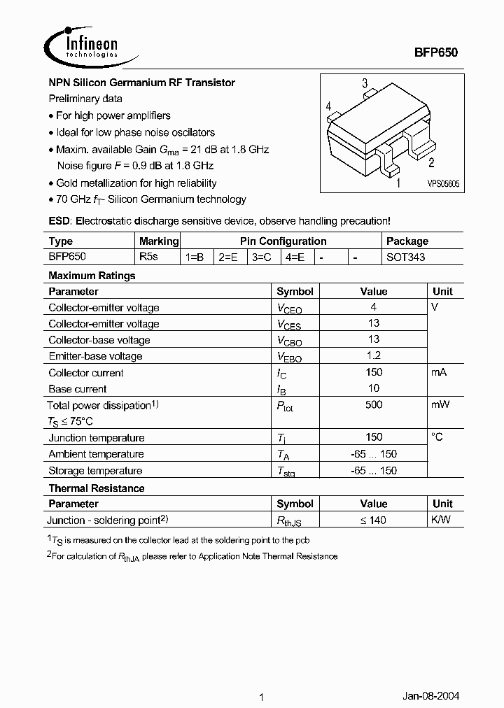 BFP650_1044629.PDF Datasheet