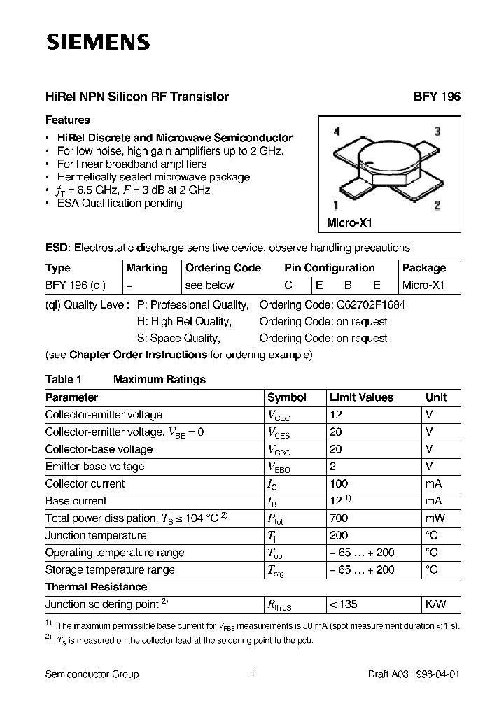 BFY196_1219309.PDF Datasheet