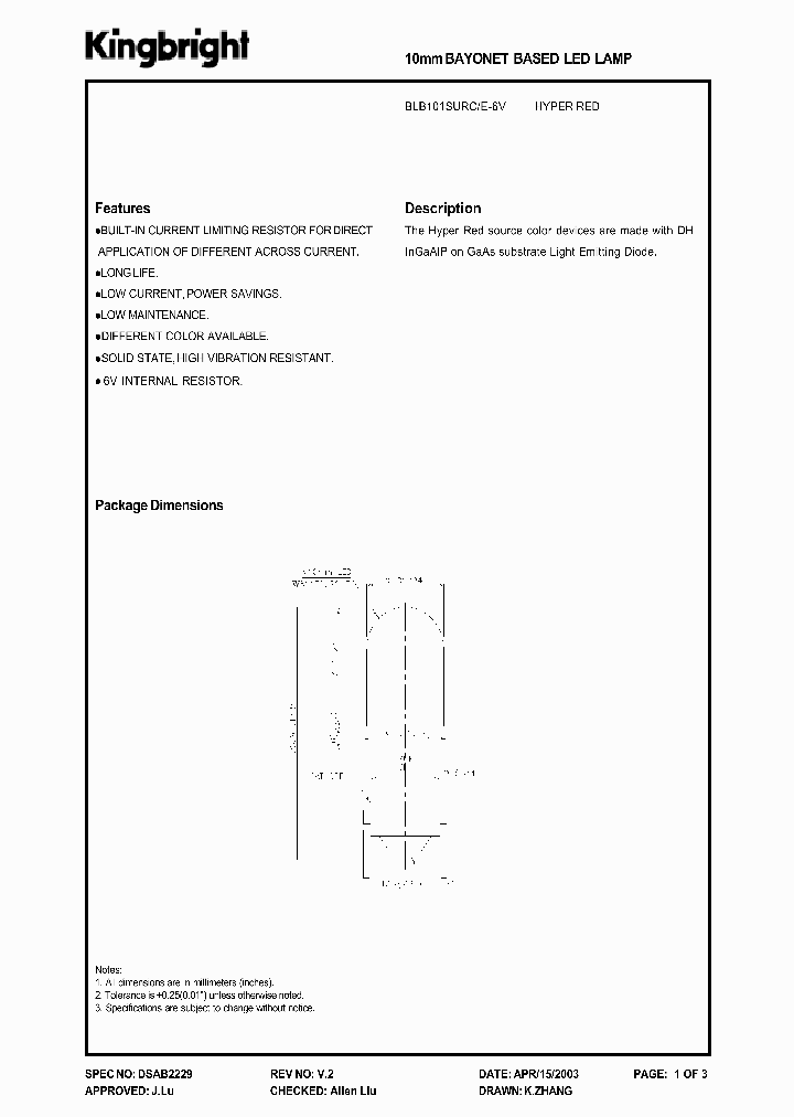 BLB101SURCE-6V_1219629.PDF Datasheet