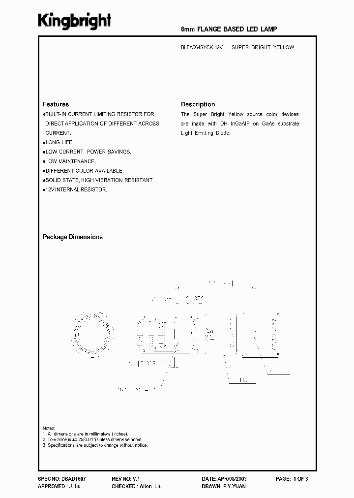 BLFA064SYCK-12V_1219751.PDF Datasheet