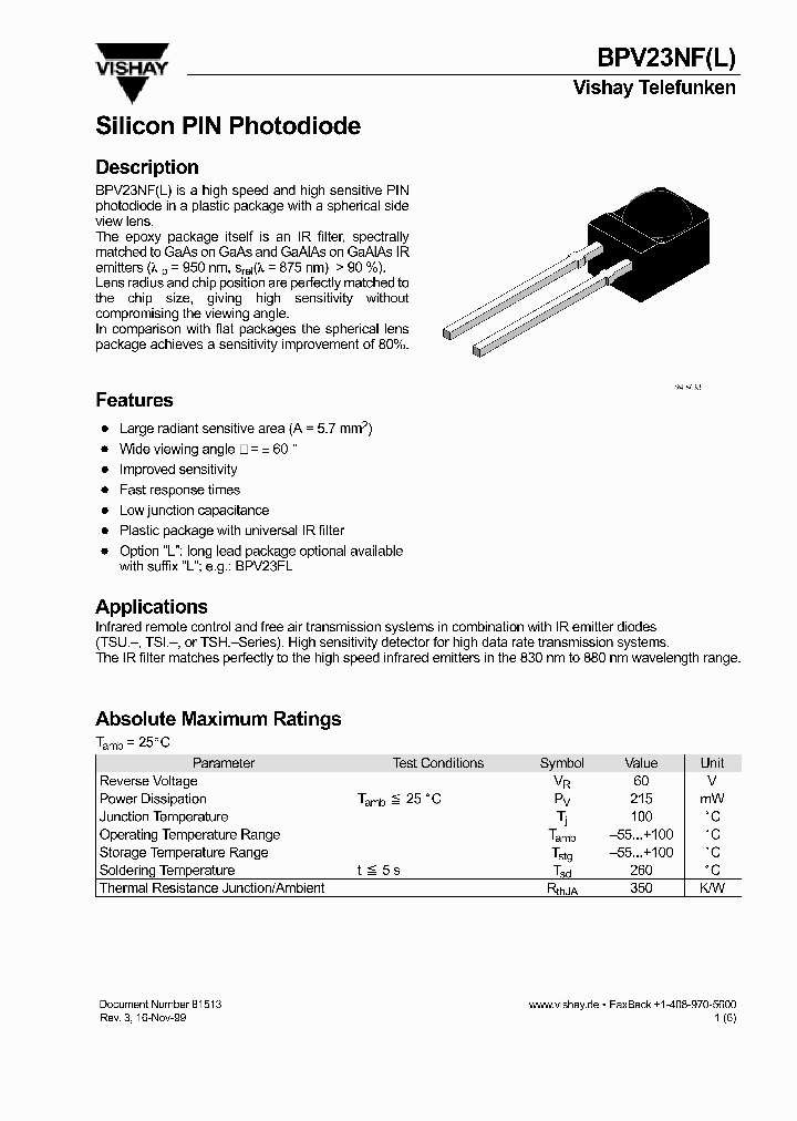 BPV23NF_1220077.PDF Datasheet