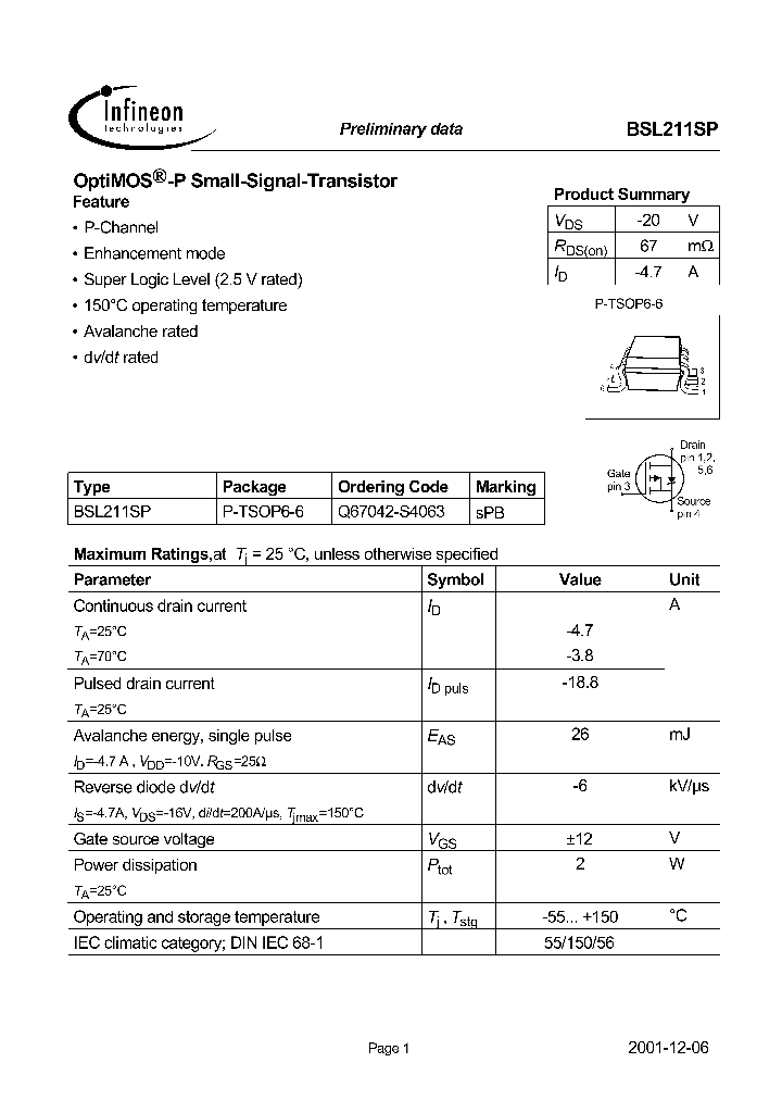BSL211SP_911197.PDF Datasheet
