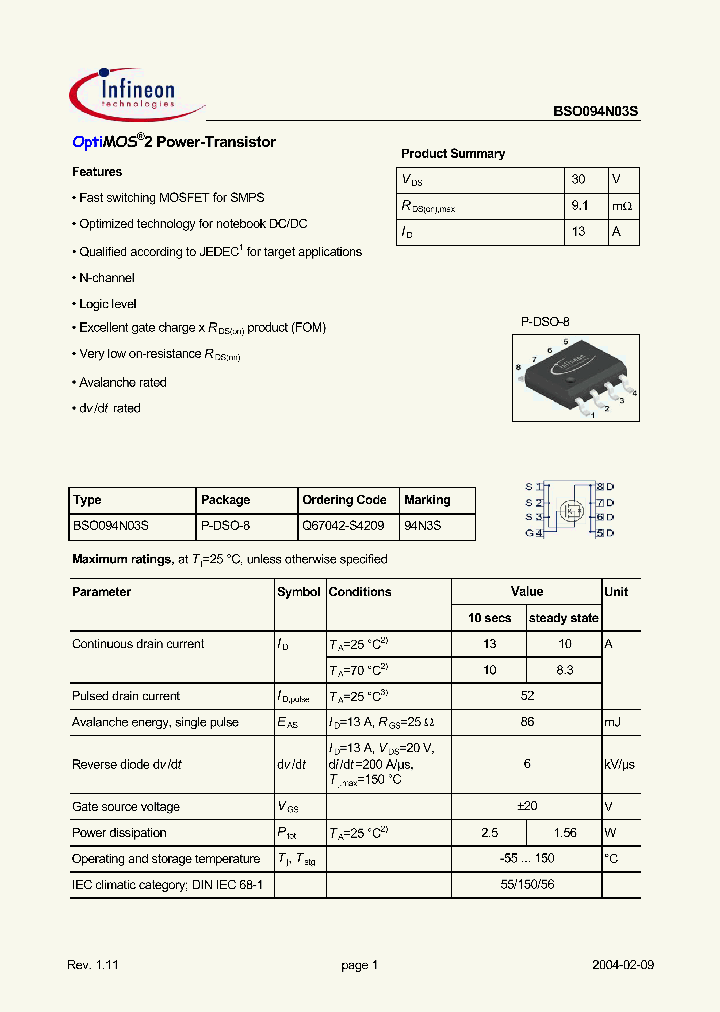 BSO094N03S_1220668.PDF Datasheet