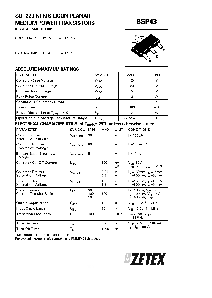 BSP43_1220748.PDF Datasheet