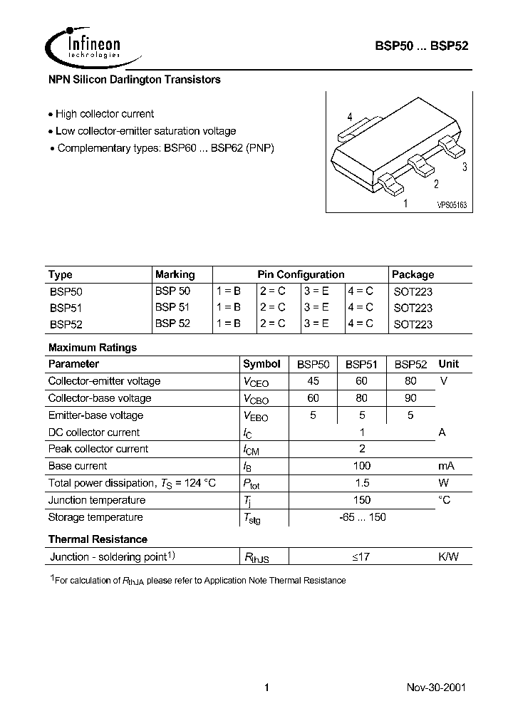 BSP52_1220757.PDF Datasheet