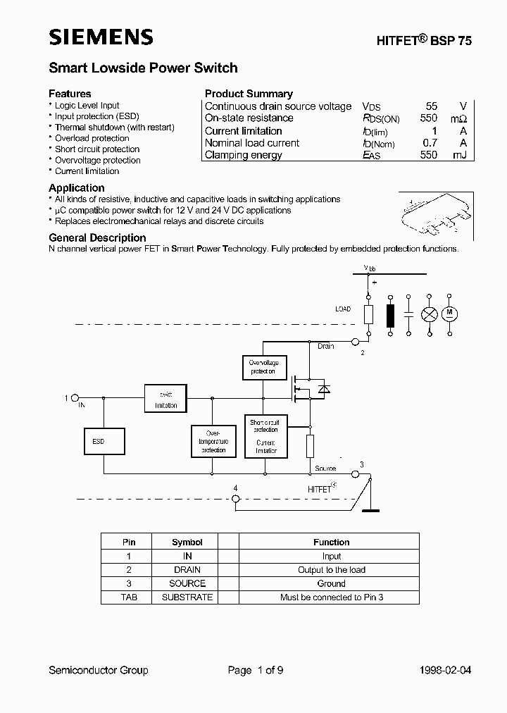 BSP75_1131928.PDF Datasheet