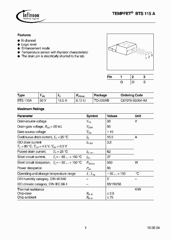 BTS115A_1156247.PDF Datasheet