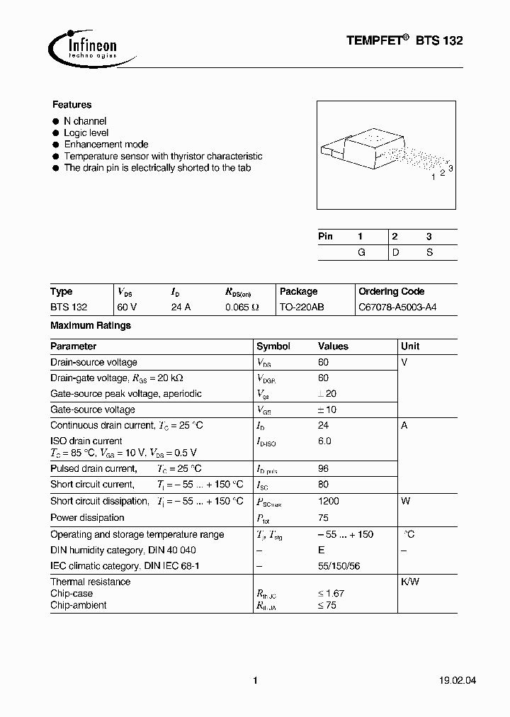 BTS132_1221394.PDF Datasheet