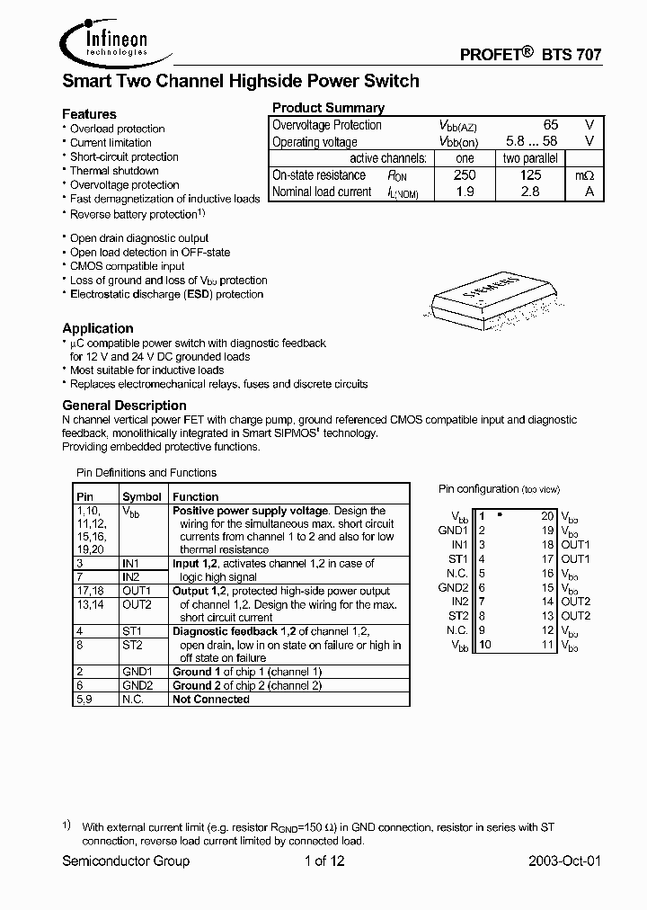 BTS707_1145073.PDF Datasheet