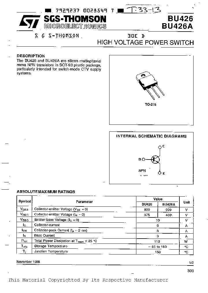 BU426_1147278.PDF Datasheet