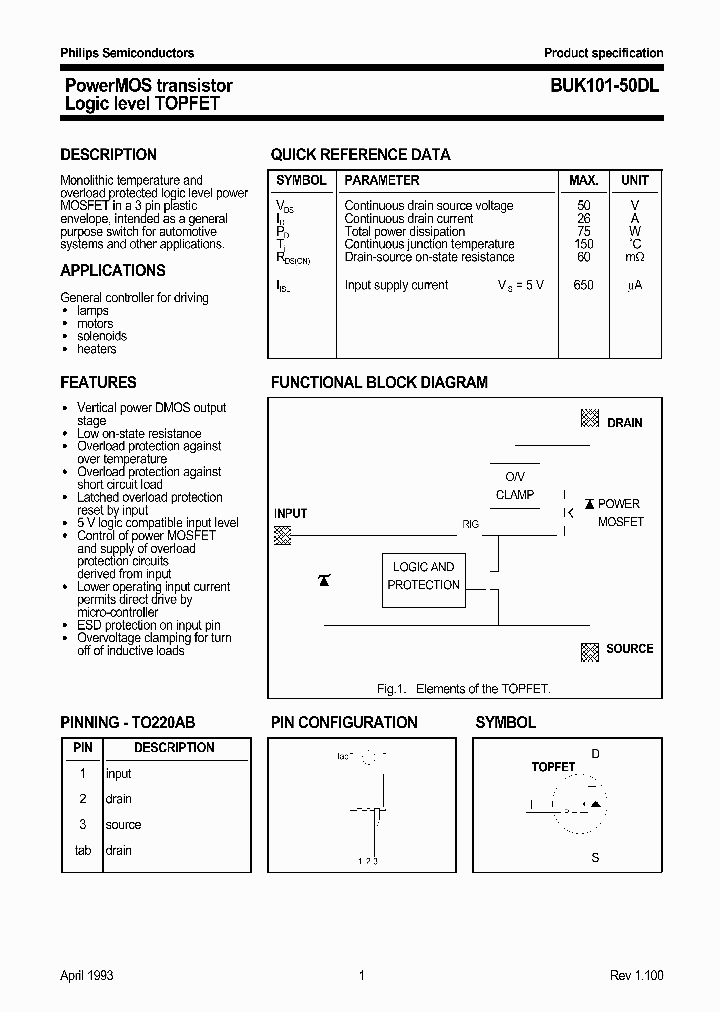 BUK101-50DL_1133679.PDF Datasheet