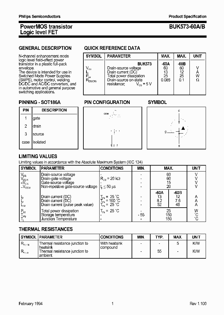 BUK573-60B_1221908.PDF Datasheet