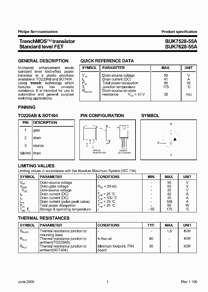 BUK7628-55A_1221981.PDF Datasheet