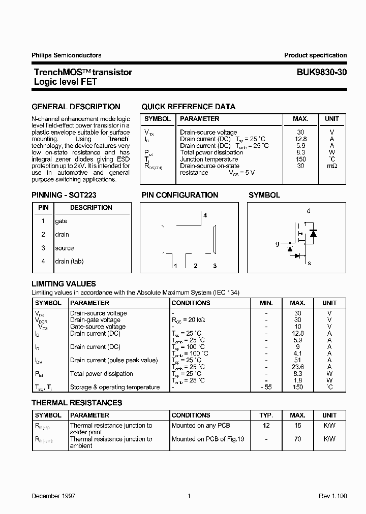 BUK9830-30_1222092.PDF Datasheet