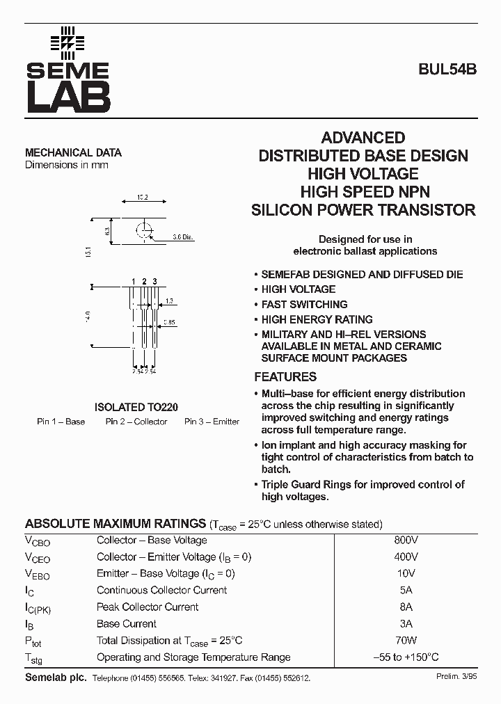 BUL54B_1222155.PDF Datasheet