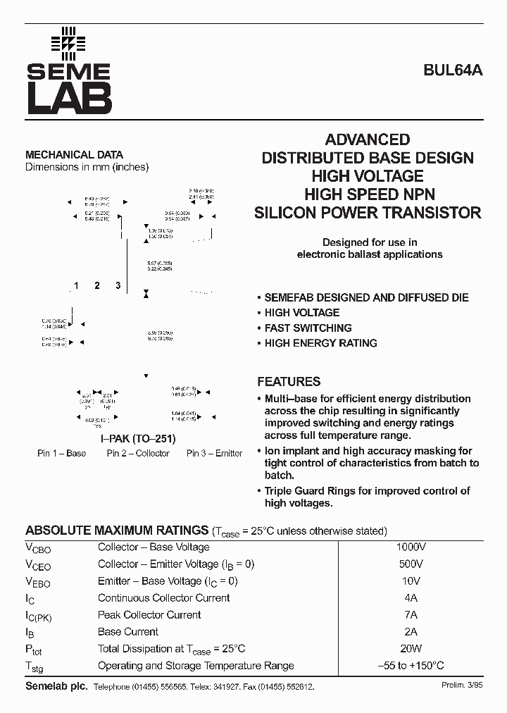 BUL64A_1222171.PDF Datasheet