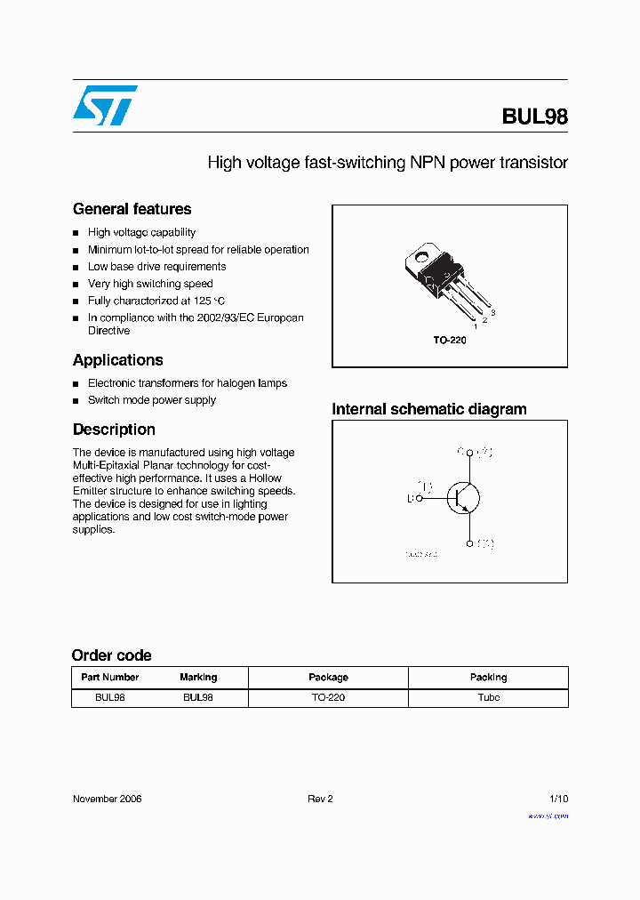 BUL98_1222197.PDF Datasheet