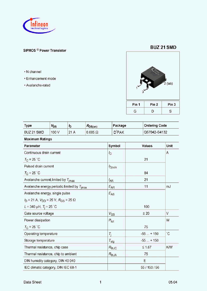 BUZ21SMD_1159808.PDF Datasheet