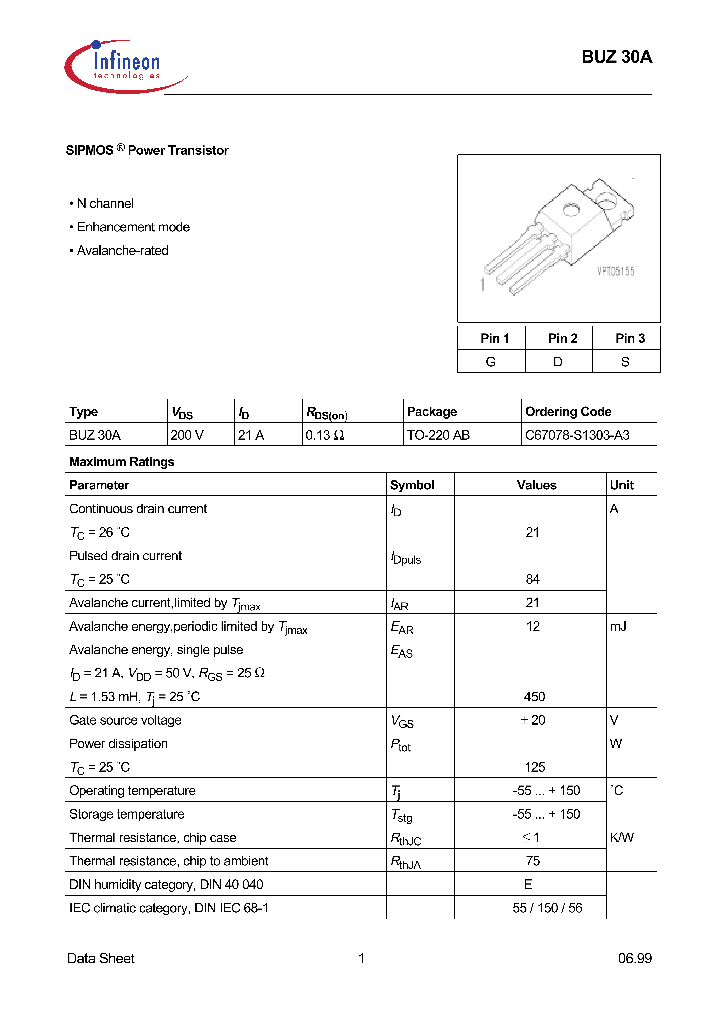 BUZ30A_1222392.PDF Datasheet