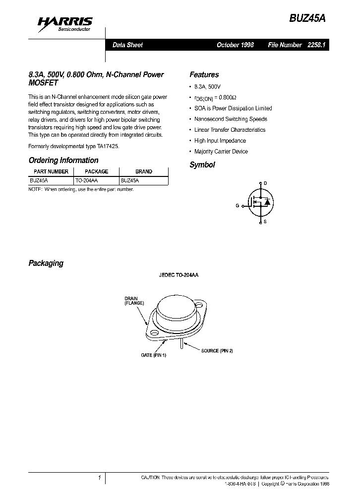 BUZ45A_1222412.PDF Datasheet