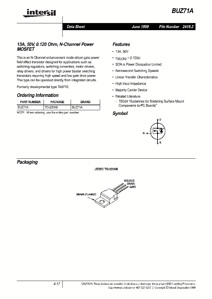 BUZ71A_1147394.PDF Datasheet