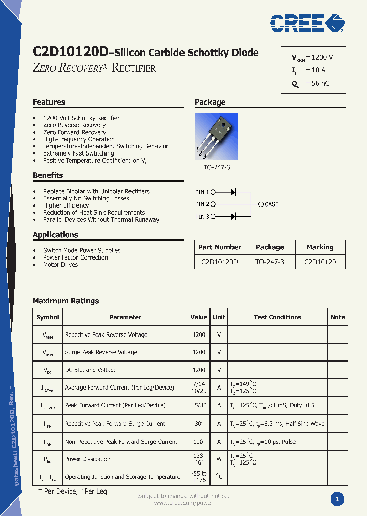 C2D10120D_1223238.PDF Datasheet