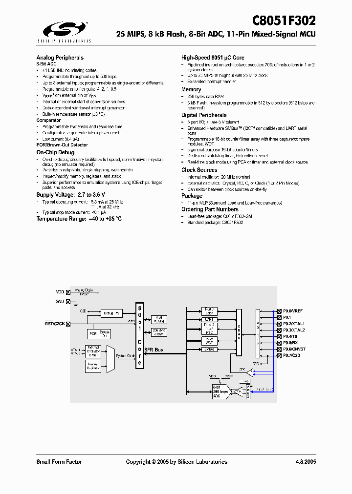 C8051F302_1163143.PDF Datasheet