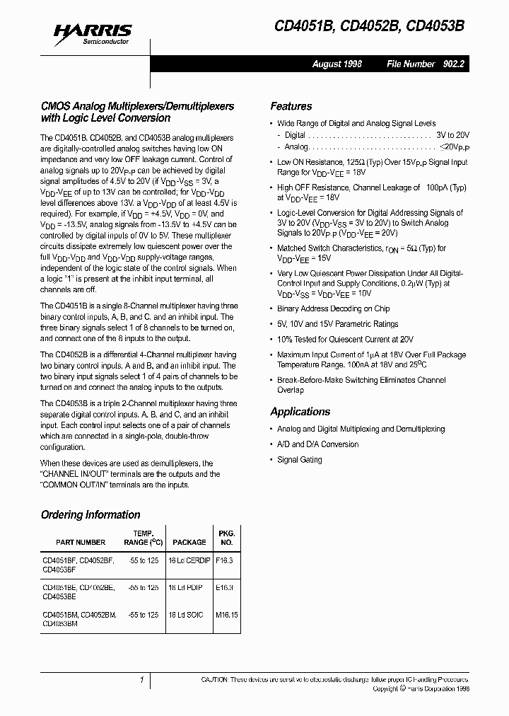 CD4051B_1122315.PDF Datasheet