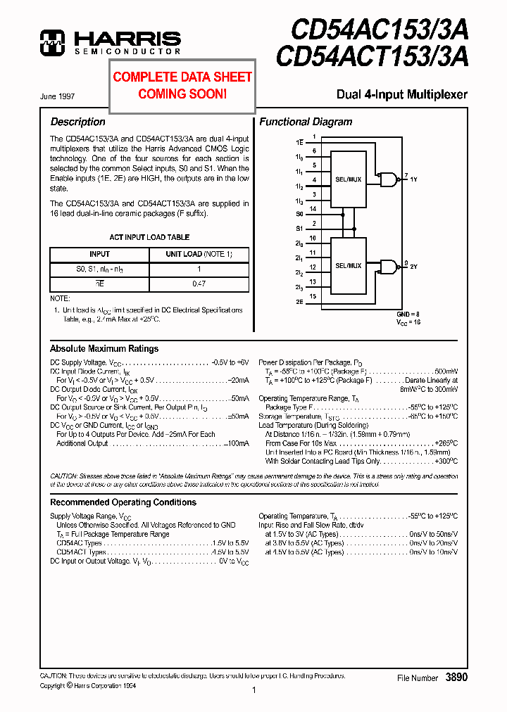 CD54AC153_1123402.PDF Datasheet