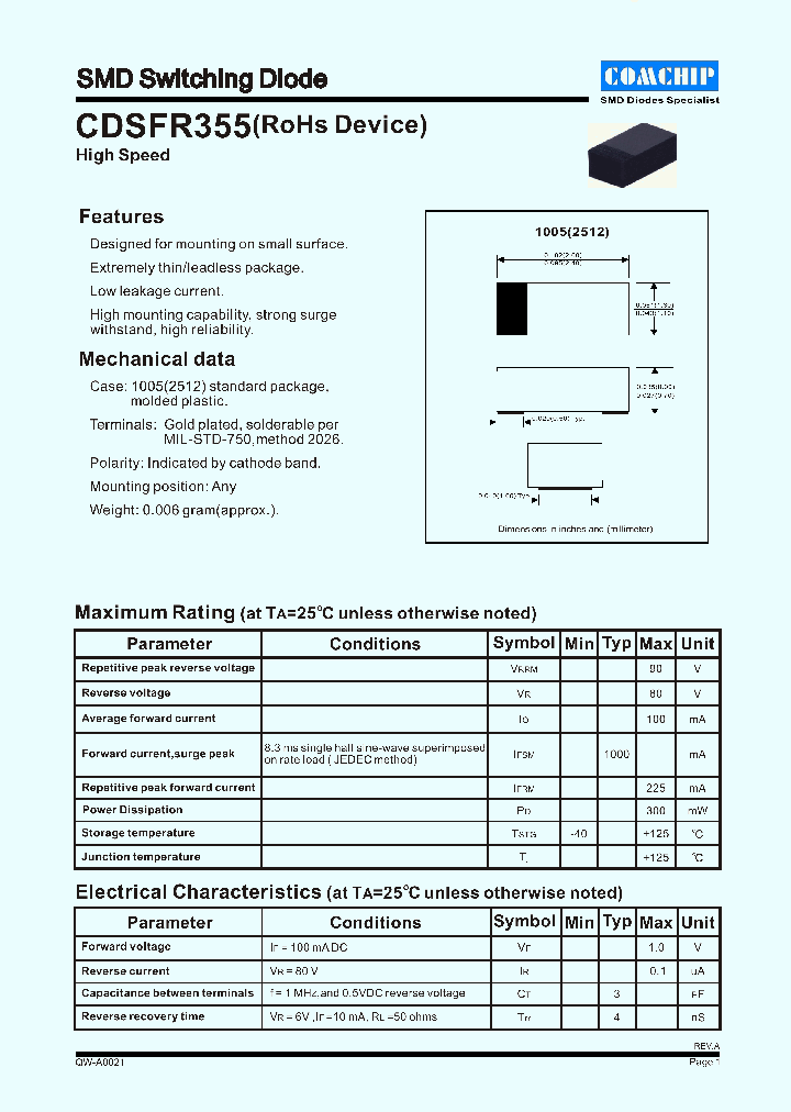 CDSFR355_1225548.PDF Datasheet