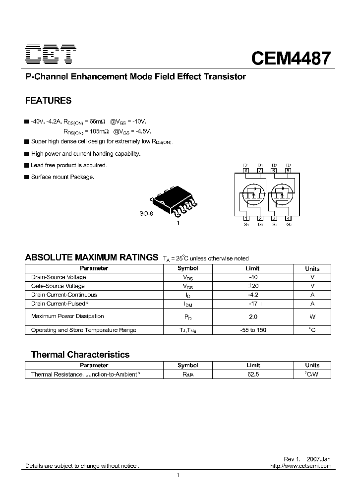 CEM4487_1113765.PDF Datasheet