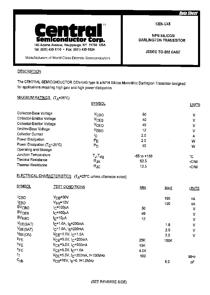 CEN-U45_1225784.PDF Datasheet