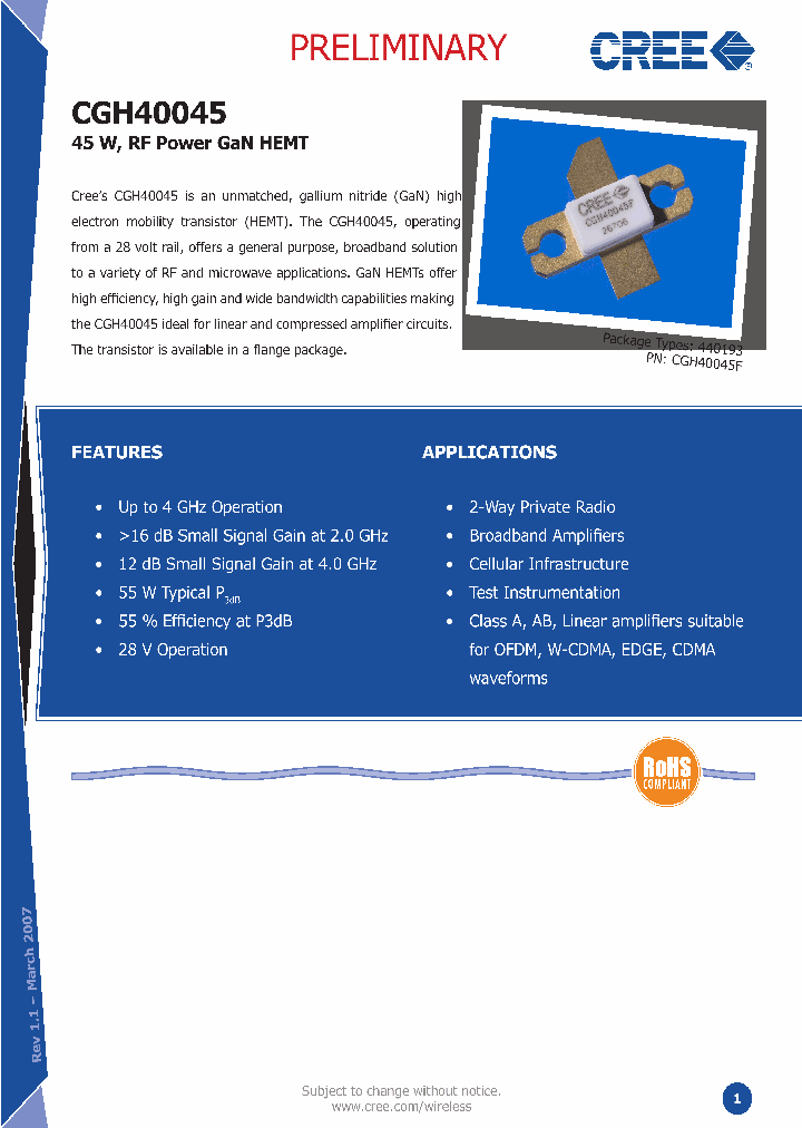 CGH40045_1226043.PDF Datasheet