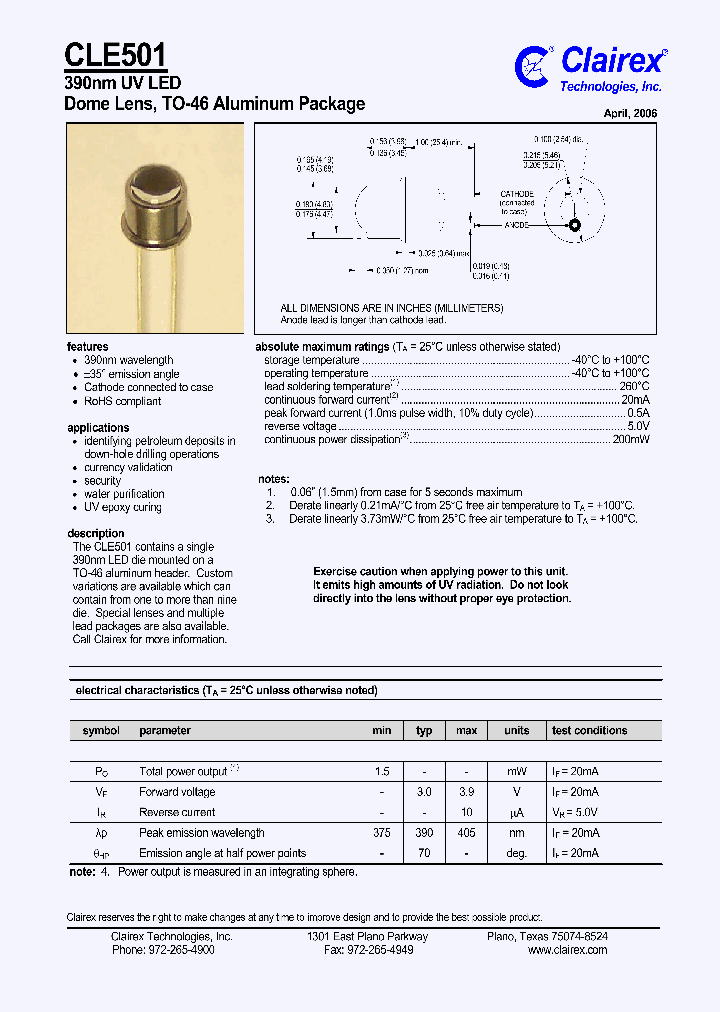 CLE501_1099959.PDF Datasheet