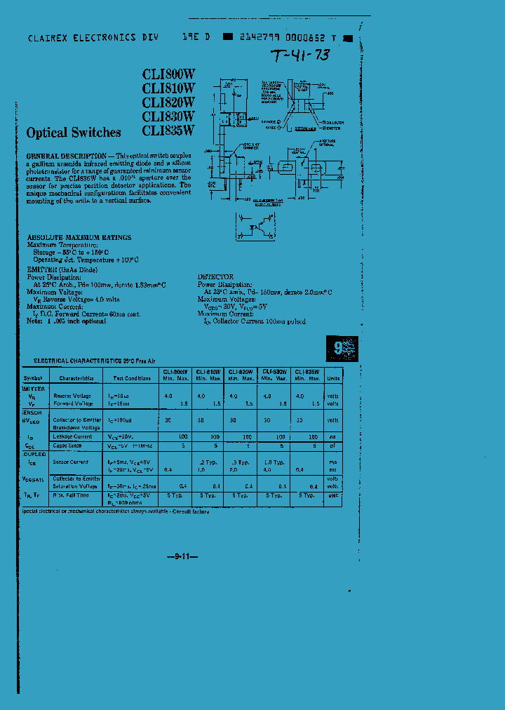 CLI835W_1226500.PDF Datasheet