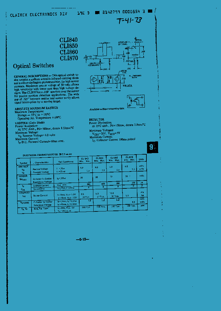 CLI850_718555.PDF Datasheet
