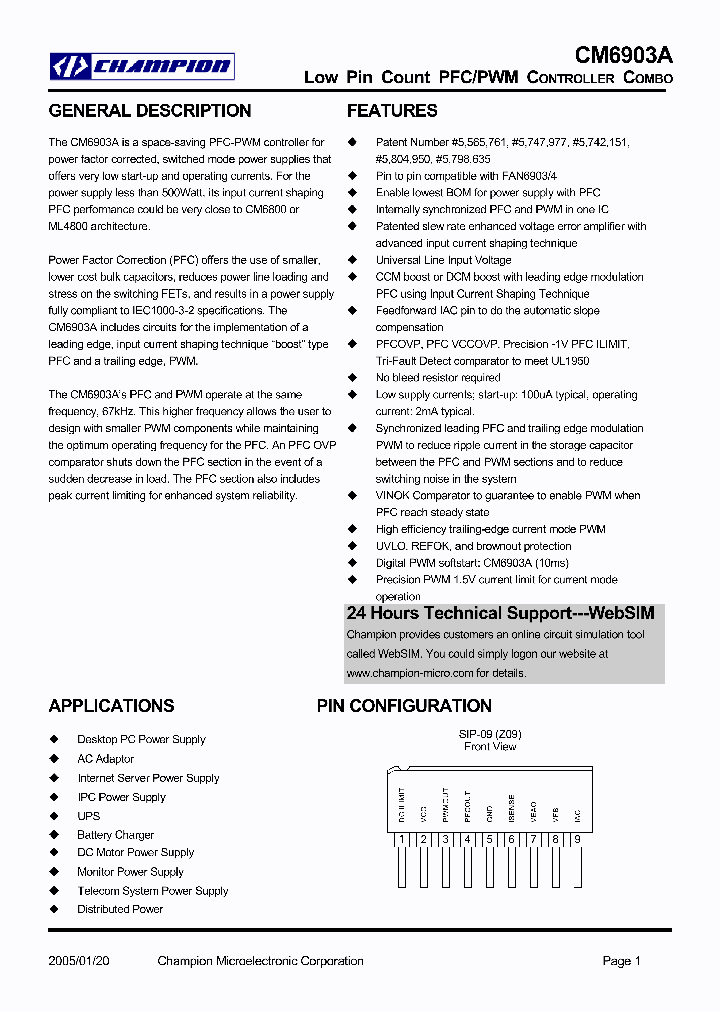 CM6903AIZ_1227036.PDF Datasheet