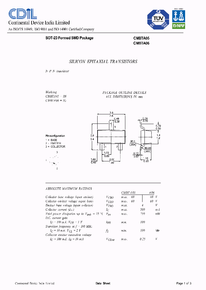 CMBTA05_1175917.PDF Datasheet