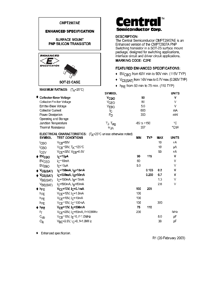 CMPT2907AE_1142026.PDF Datasheet