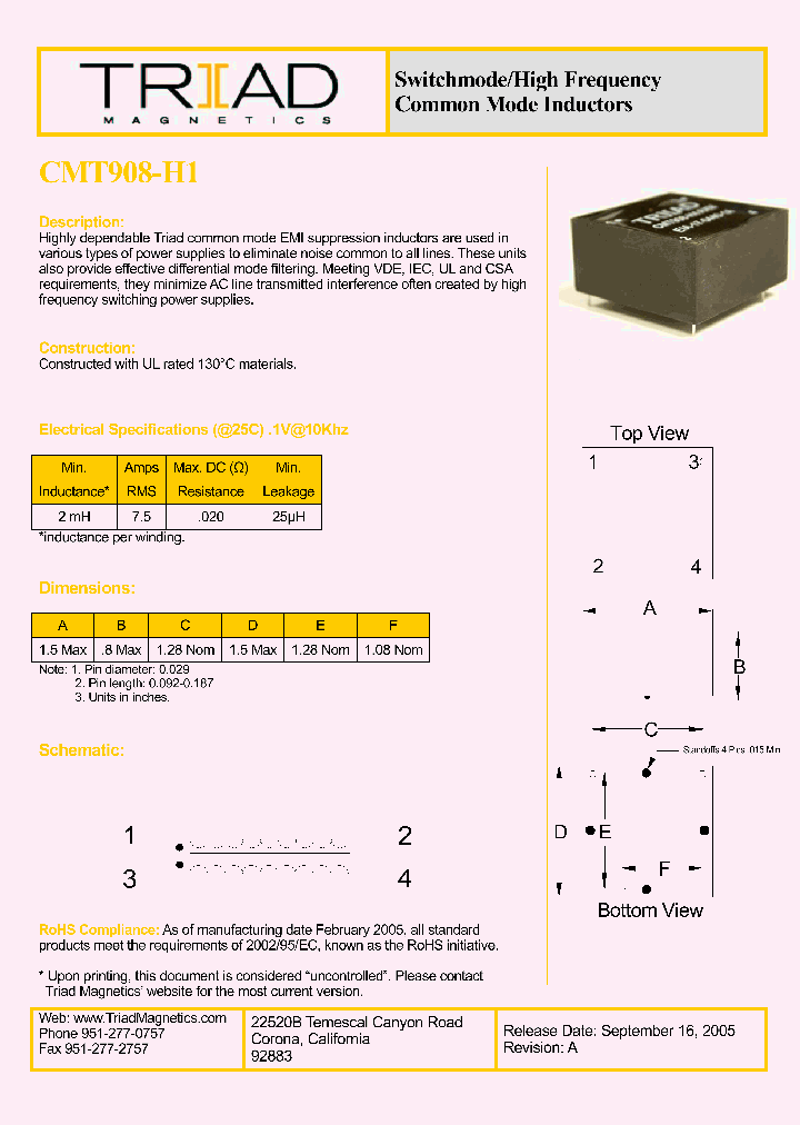 CMT908-H1_1111341.PDF Datasheet
