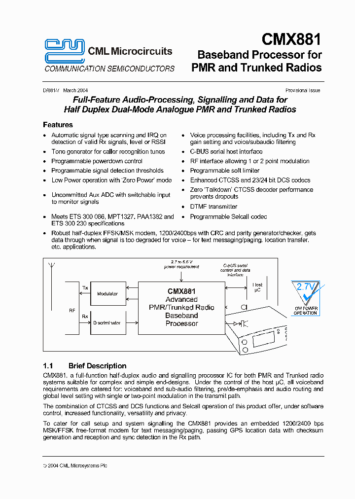 CMX881_1227611.PDF Datasheet